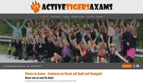 Vorschau der Website von den Active Tigers Axams